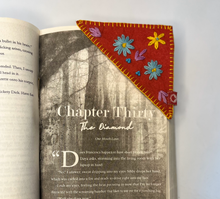 Load image into Gallery viewer, Handmade upcycled fabric bookmark | Sustainable Stationery
