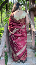 Load image into Gallery viewer, Tussar &amp; Dupion handwoven silk saree
