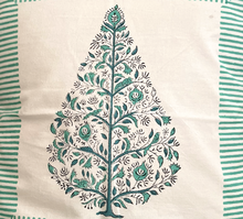 Load image into Gallery viewer, Handmade Leaf Block printed Cotton Cushion cover
