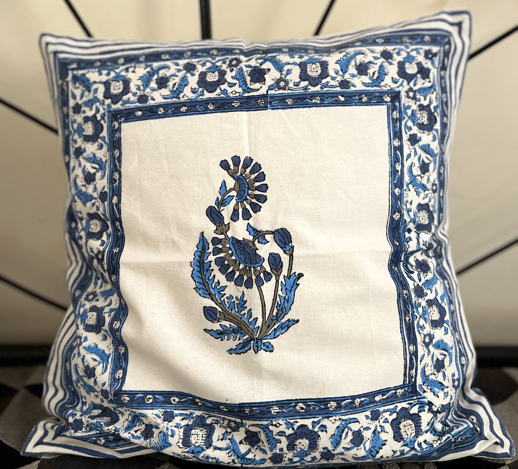 Handmade Block printed Cotton Cushion cover