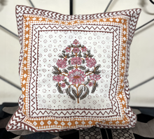 Load image into Gallery viewer, Handmade Block printed Cotton Cushion cover
