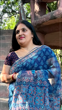 Load image into Gallery viewer, Block printed kota doria saree
