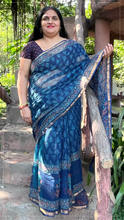 Load image into Gallery viewer, Block printed kota doria saree
