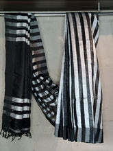 Load image into Gallery viewer, Bhagalpuri zari striped linen Saree
