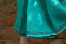 Load image into Gallery viewer, Nawaab Sea Green Keri Buta Chikankari Sarees
