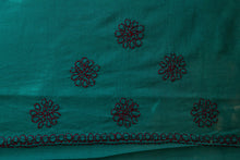 Load image into Gallery viewer, Nawaab Sea Green Keri Buta Chikankari Sarees
