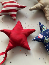 Load image into Gallery viewer, Mini Handmade Christmas Stars- Assorted Hangings  ( Set of 5 )
