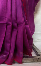 Load image into Gallery viewer, Pink and blue bhagalpuri cotton silk saree
