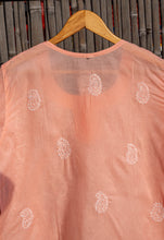 Load image into Gallery viewer, Noor Peach Chikankari Kurta
